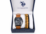 U.S. Polo Assn. Men's Tonneau Quartz Watch and Bracelet Gift Set