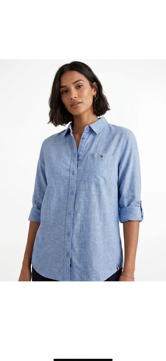 Relaxed Fit Linen-Blend Shirt