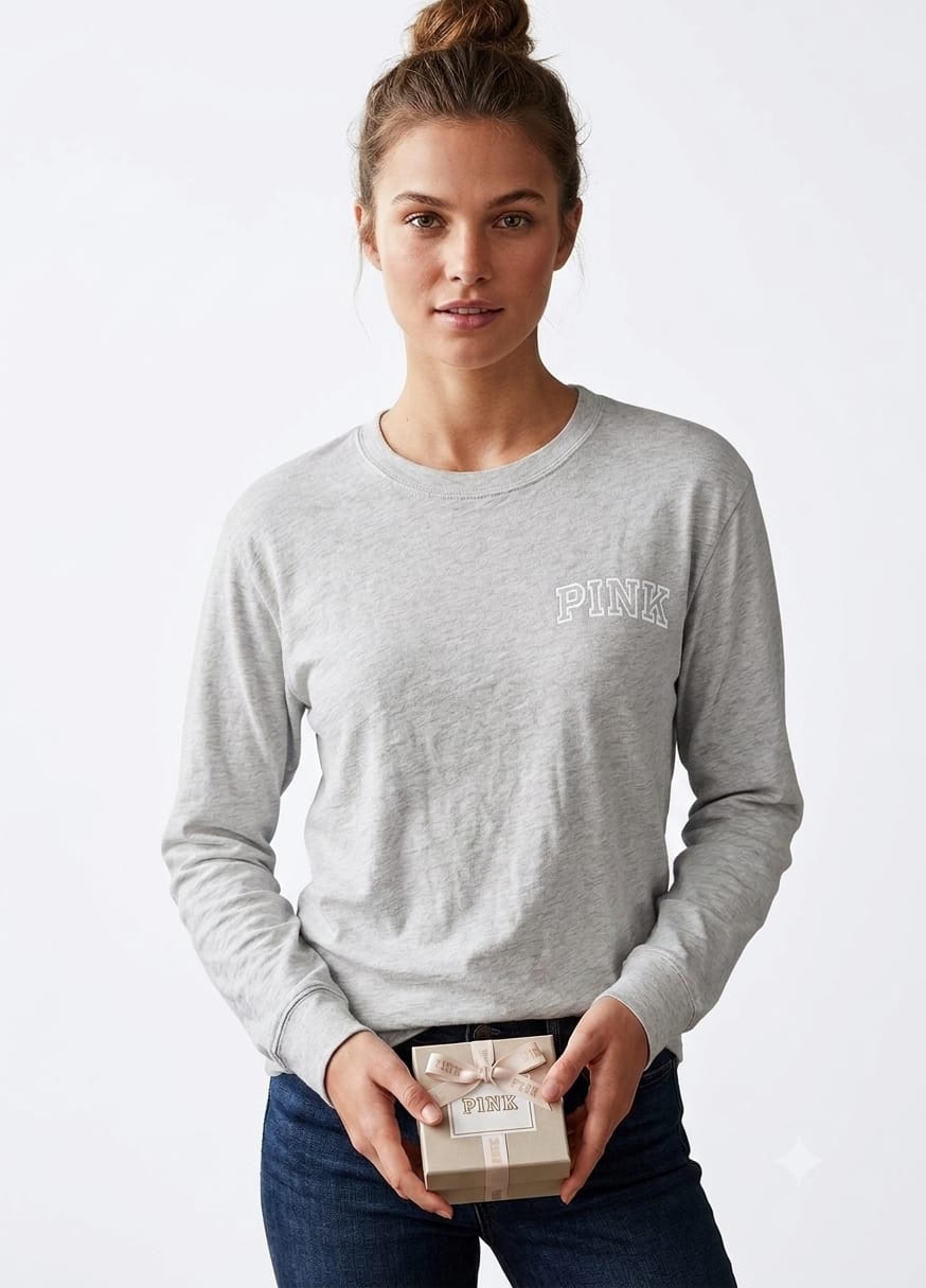 Cotton Long Sleeve Campus T-Shirt