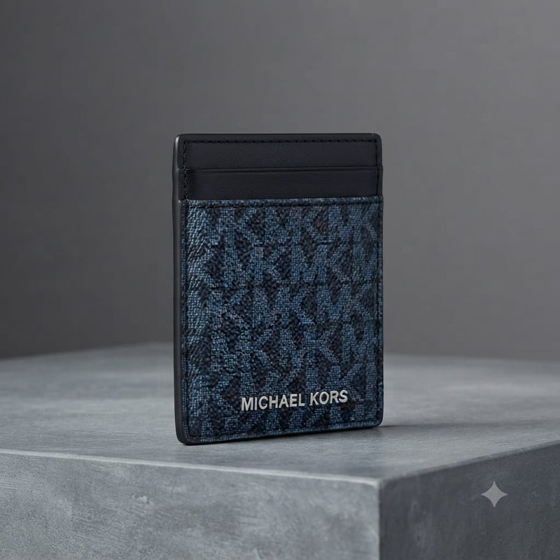 Michael Kors Outlet Cooper Signature Logo Money Clip Card Case