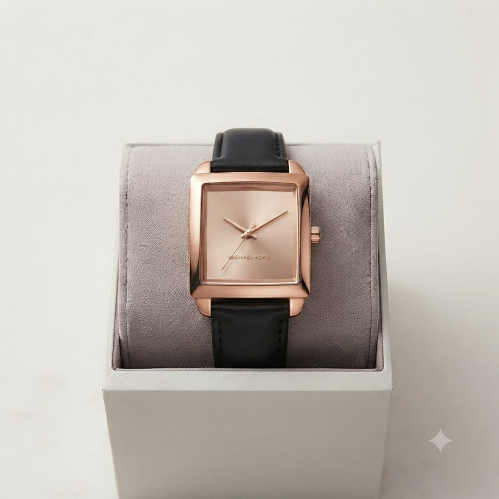 Essex Gold-Tone and Crocodile Embossed Leather Watch