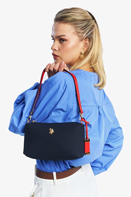 U.S. Polo Assn. Navy Blue-Red Women's Shoulder Bag