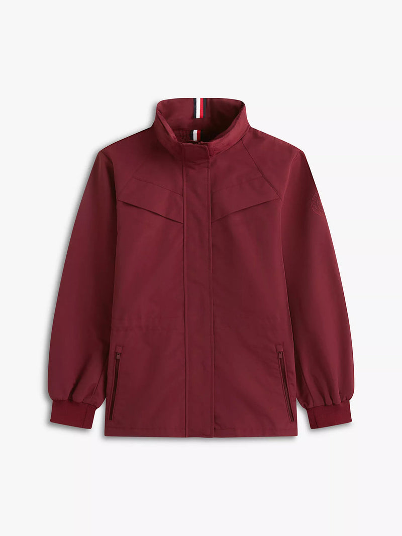 TOMMT HILFIGRER Burgundy Drawstring Waist Raincoat / Utility Jacket