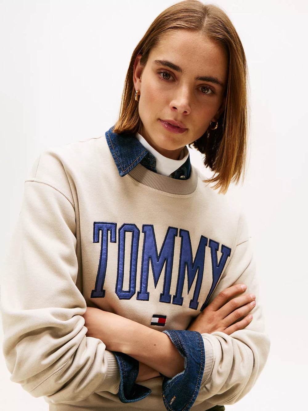 Varsity Tommy Logo Crewneck Sweatshirt