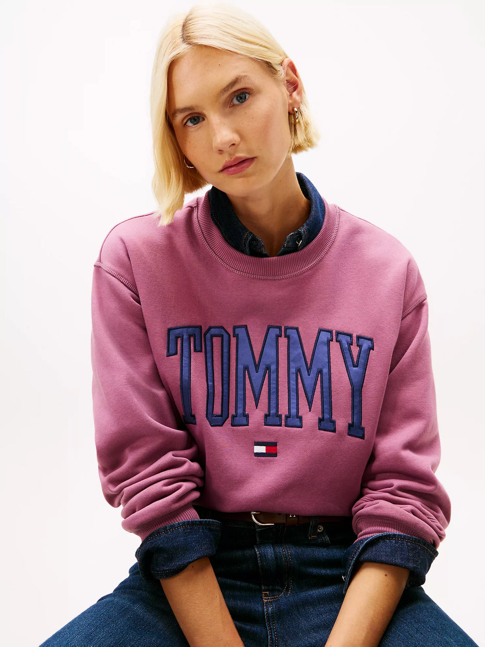Varsity Tommy Logo Crewneck Sweatshirt