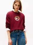 Tommy Hilfiger Women’s Crest Logo Fleece Sweatshirt