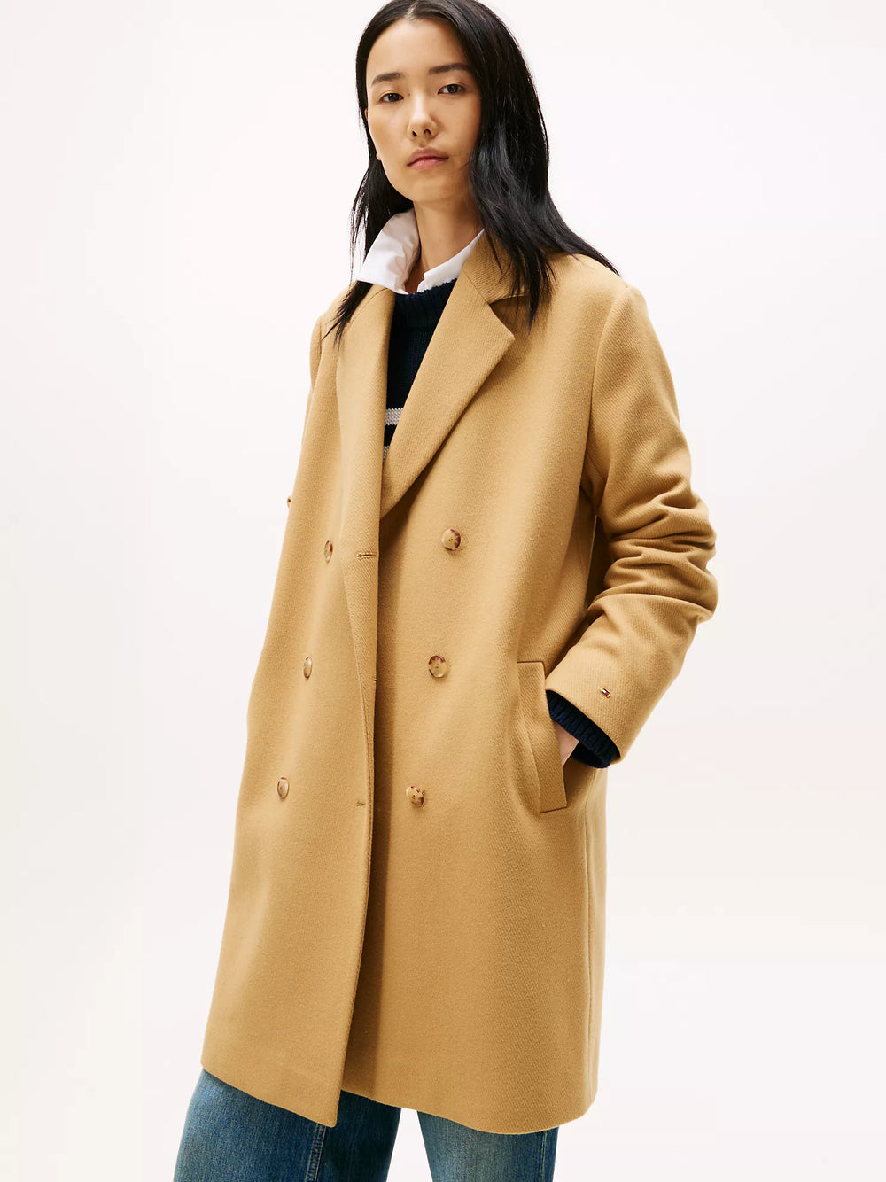 Tommy Hilfiger Wool-Blend Double-Breasted Coat