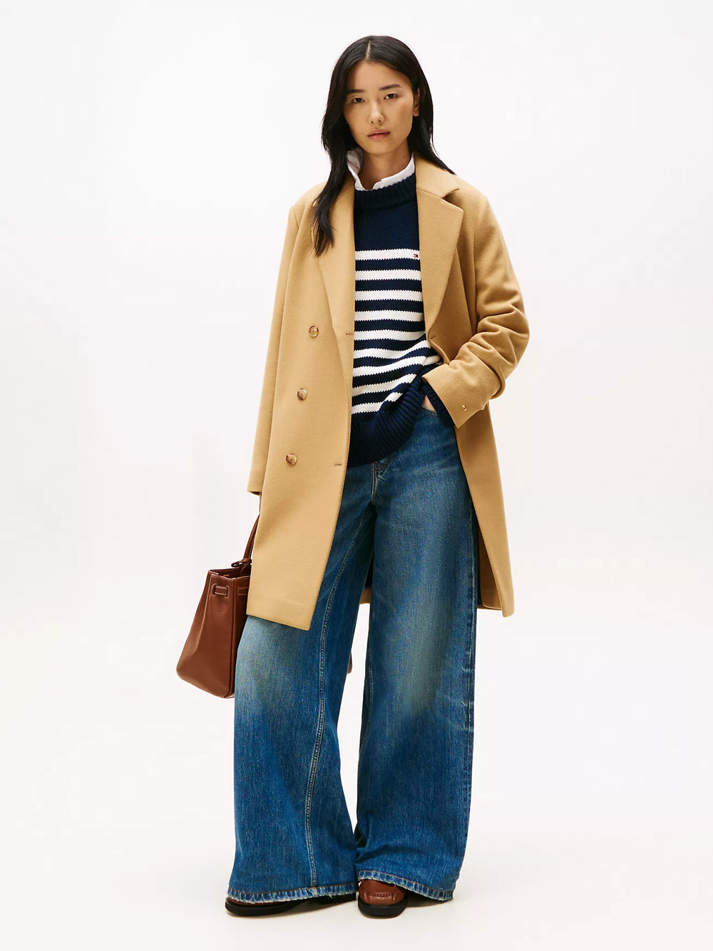 Wool-Blend Double-Breasted Coat