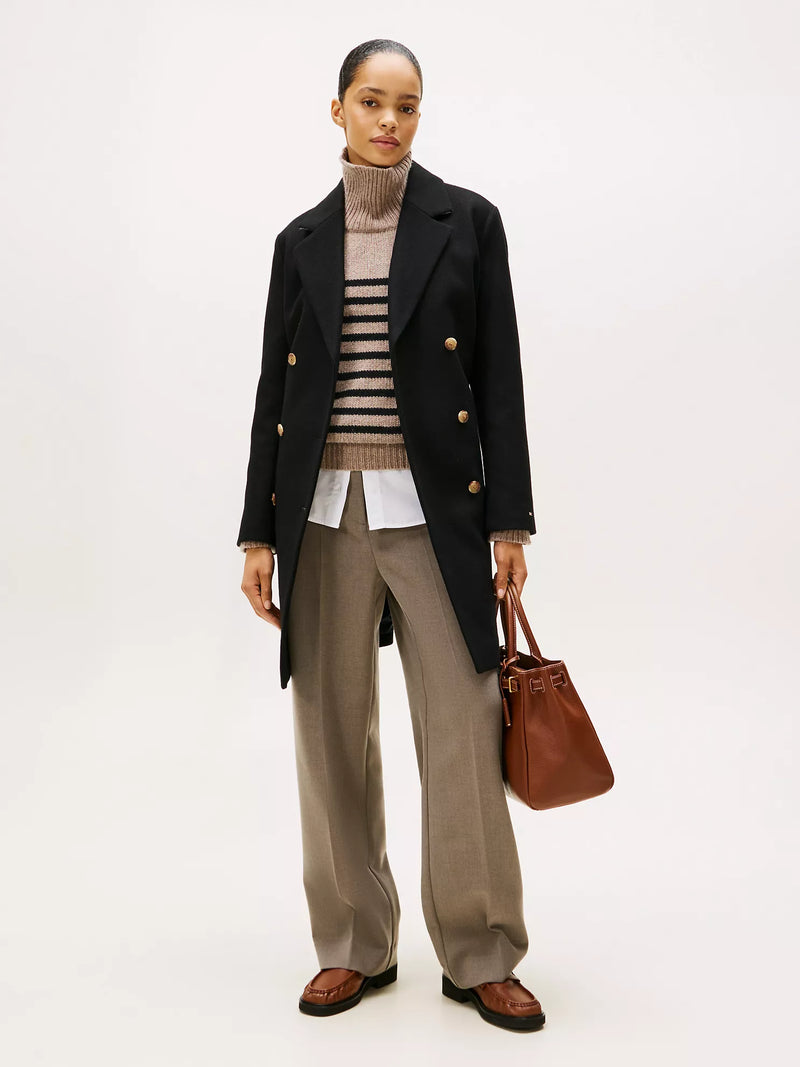 Tommy Hilfiger Wool-Blend Double-Breasted Coat