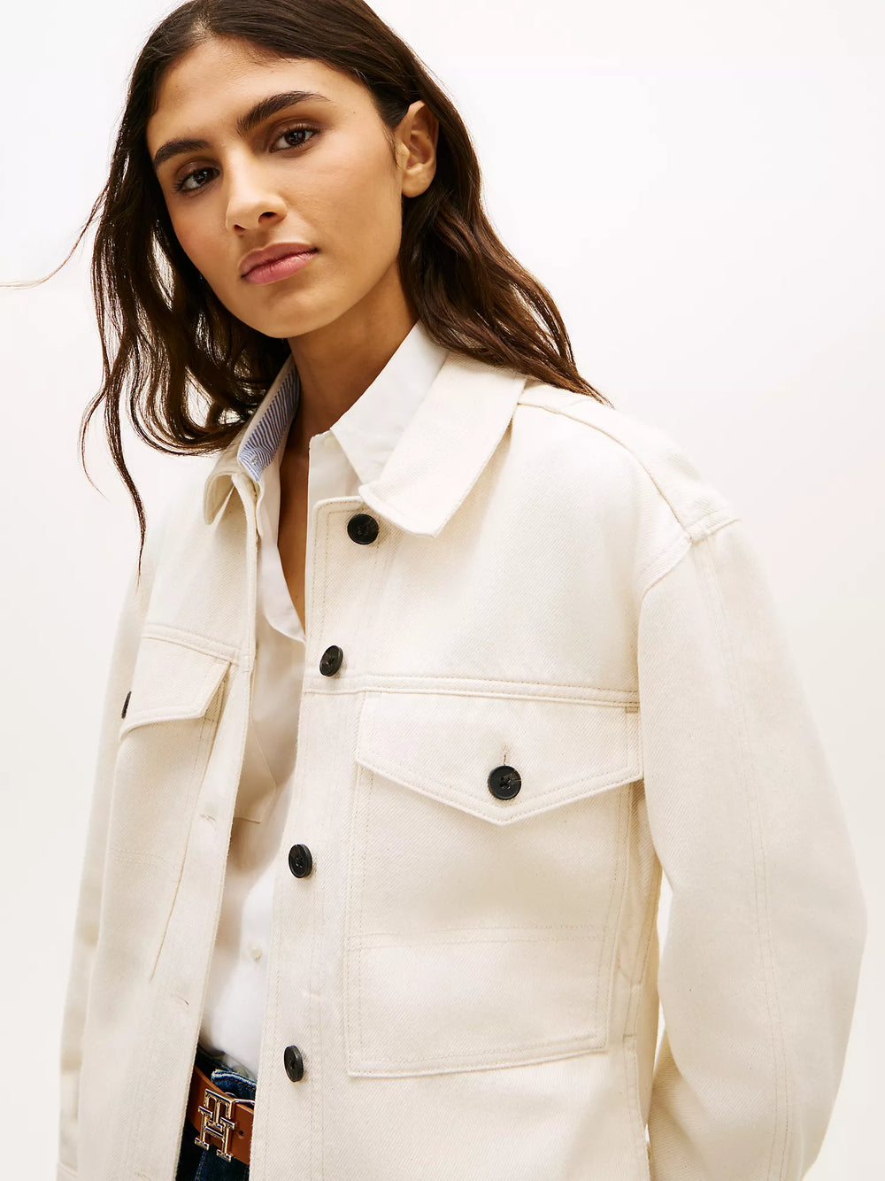 Oversized Twill Utility Shirt Jacket