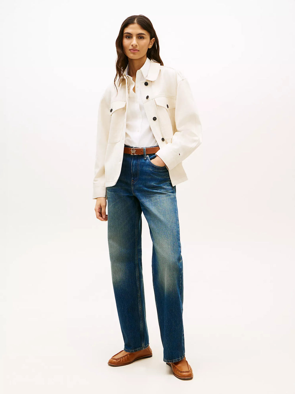 Oversized Twill Utility Shirt Jacket