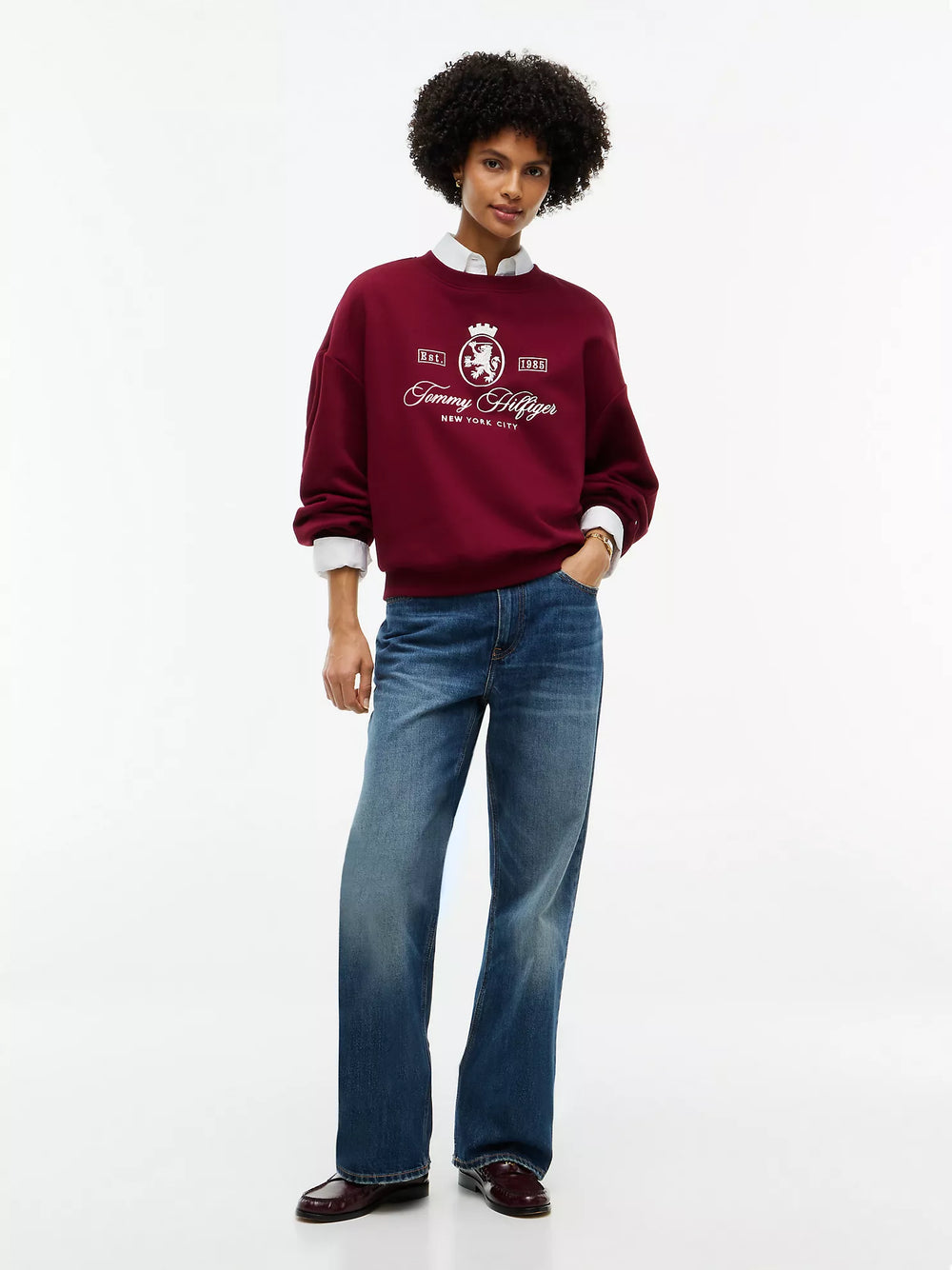 Relaxed Fit Crest Logo Sweatshirt