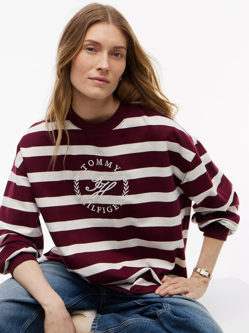 Relaxed Fit Script Monogram Sweatshirt
