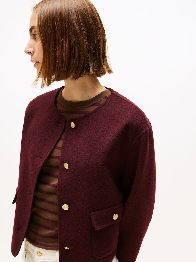 Red - Tommy Hilfiger Double Face Jacket by Blend Wool