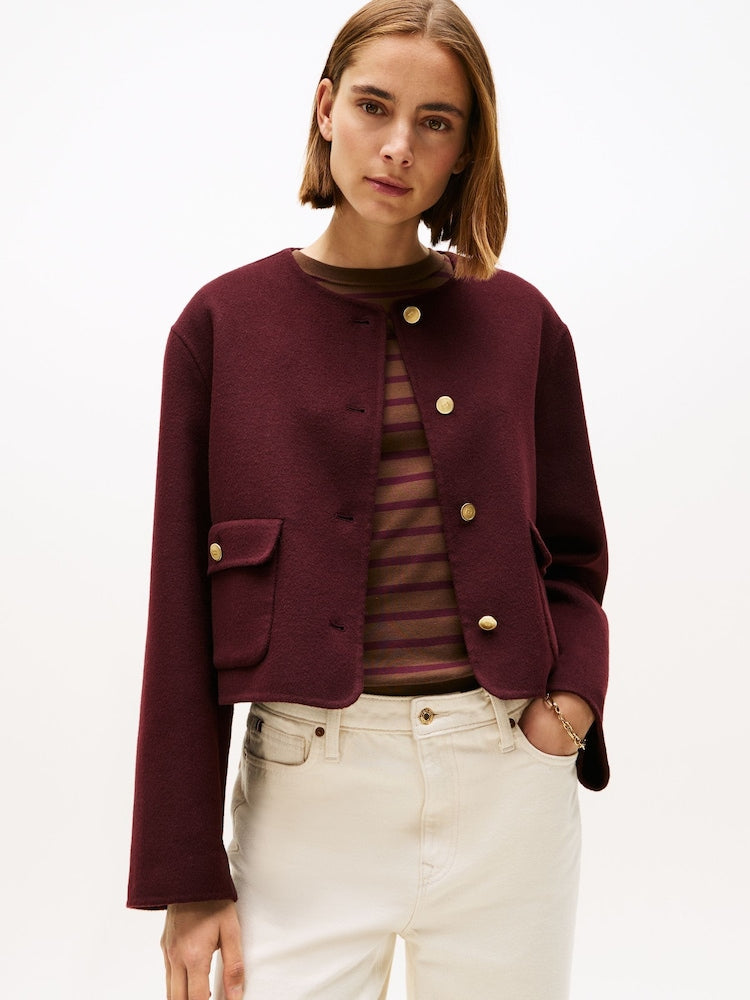 Red - Tommy Hilfiger Double Face Jacket by Blend Wool