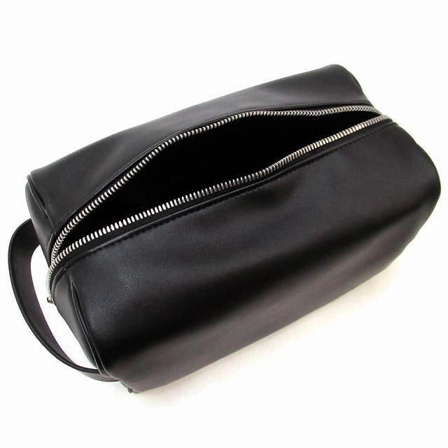 Calvin Klein Jeans Monogram Soft wash bag in black polyurethane