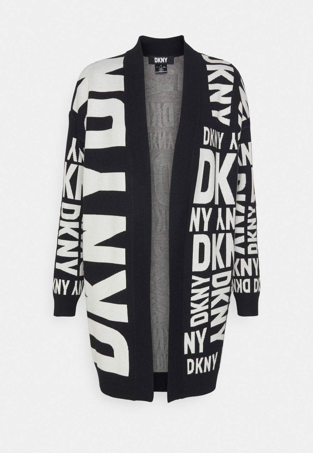DKNY Women's Collarless Open-Front Long-Sleeve Cardigan