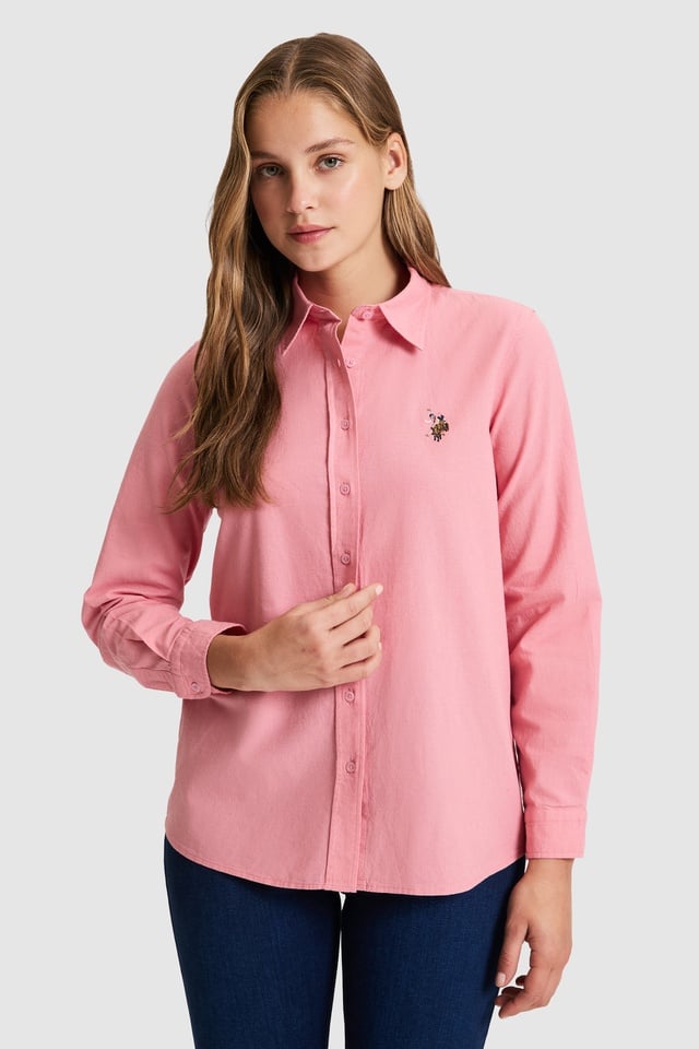 Women's White Long Sleeve Basic Shirt