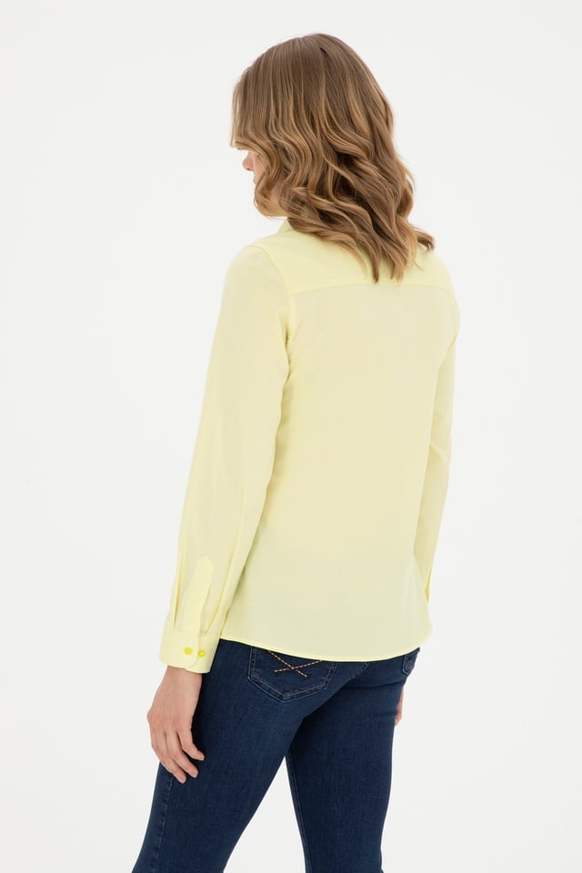 CLASSIC FIT COTTON OXFORD SHIRT - Button-down blouse - wicket yellow