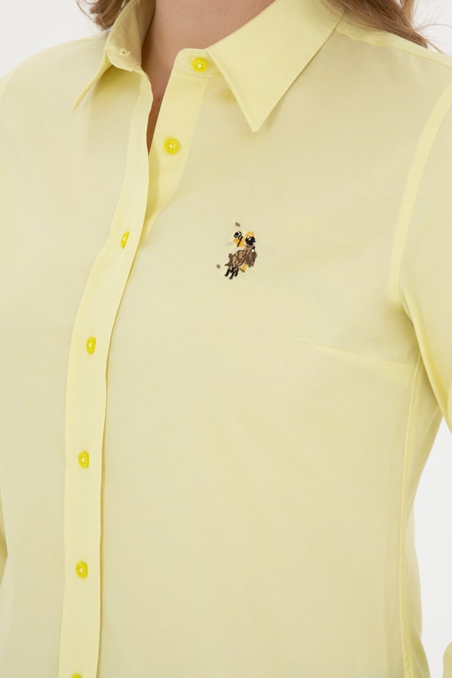 CLASSIC FIT COTTON OXFORD SHIRT - Button-down blouse - wicket yellow