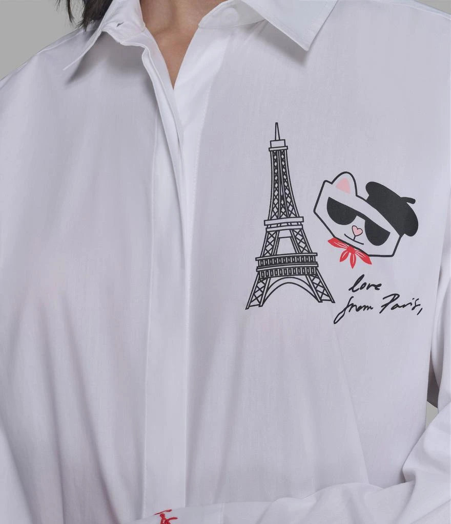 Karl Lagerfeld Paris CHOUPETTE IN PARIS POPLIN SHIRT