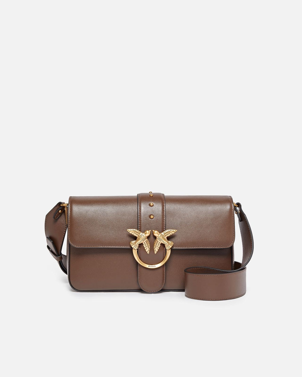 Pinko Love One Mini Slouchy crossbody bag in brown