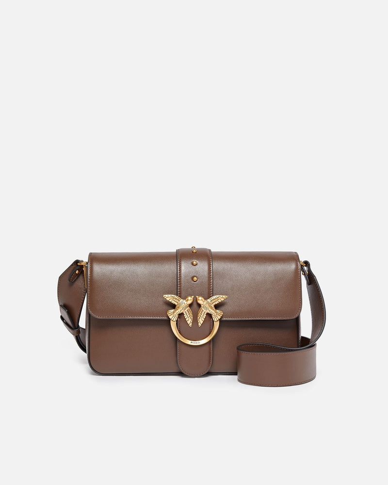 Pinko Love One Mini Slouchy crossbody bag in brown