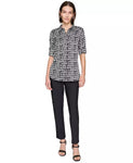 Karl Lagerfeld Paris Women's Logo-Print Button-Up Shirt