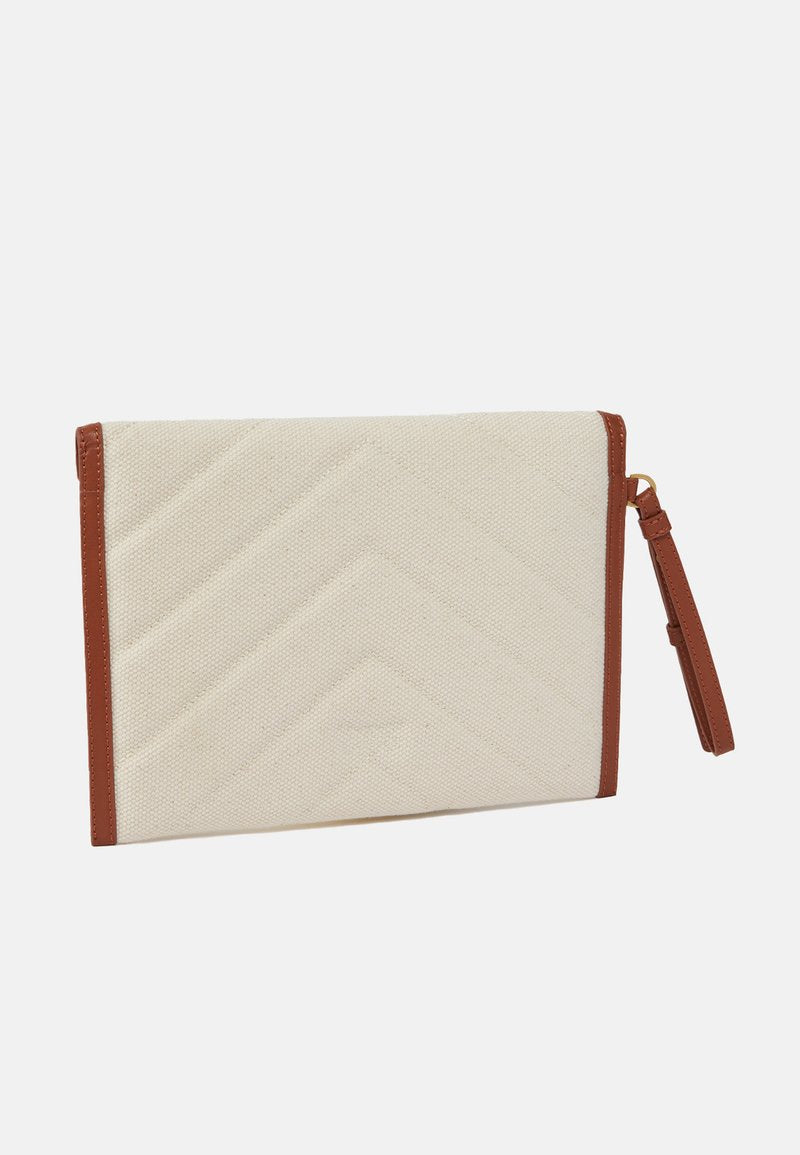 Pinko Women's Natural Flat Canvas Clutch Bag