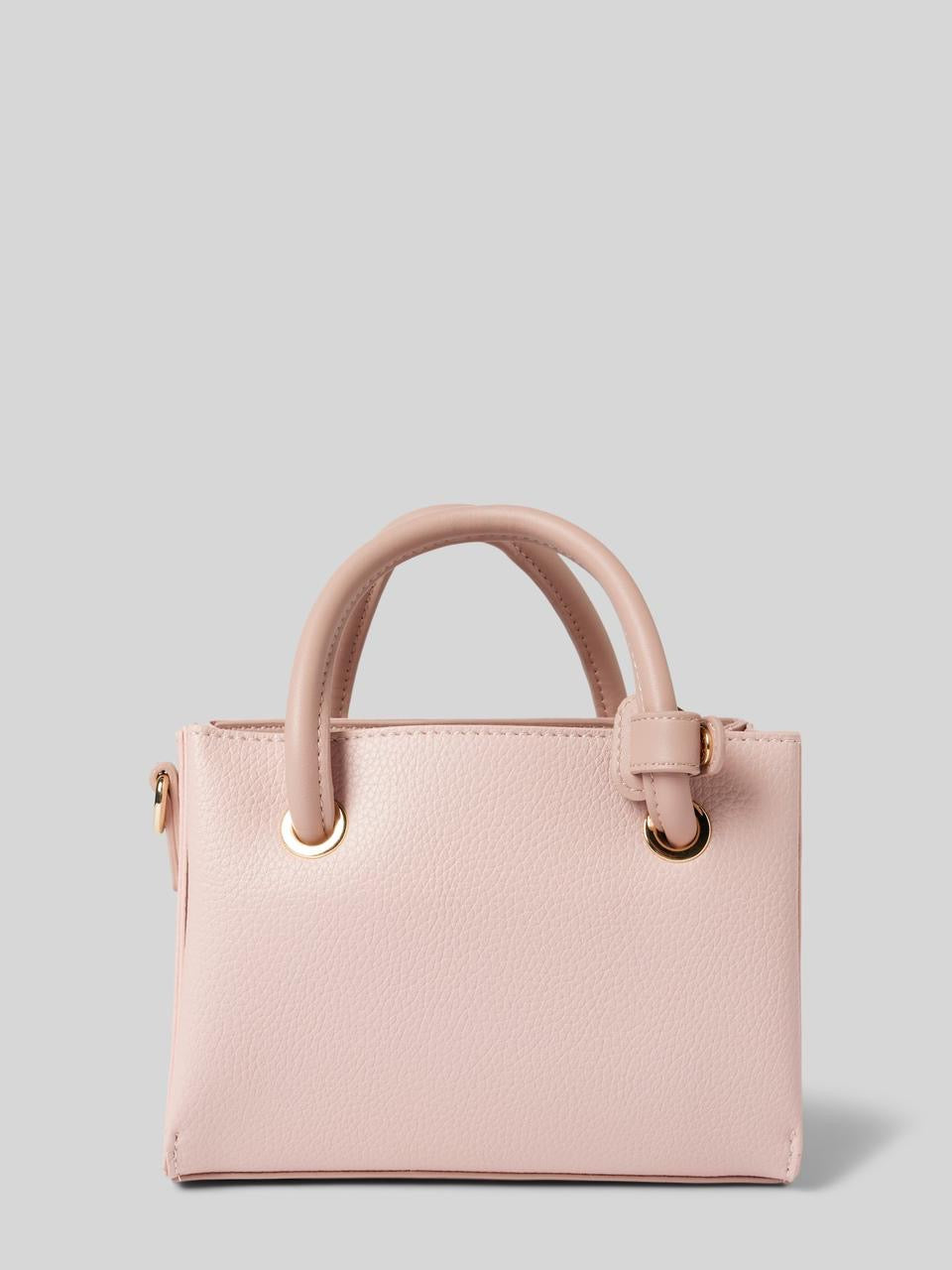 Valentino Alexia tote bag in ecru pebbled faux leather with a detachable logo strap and gold-tone hardware