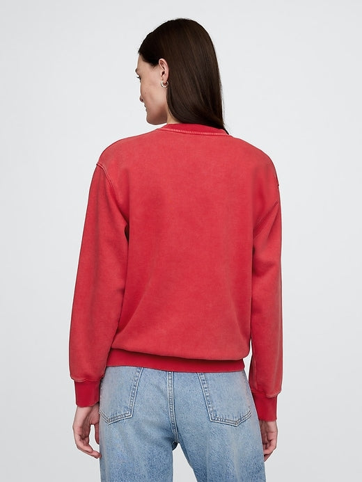 GAP Logo Crew Neck Sweatshirt Red