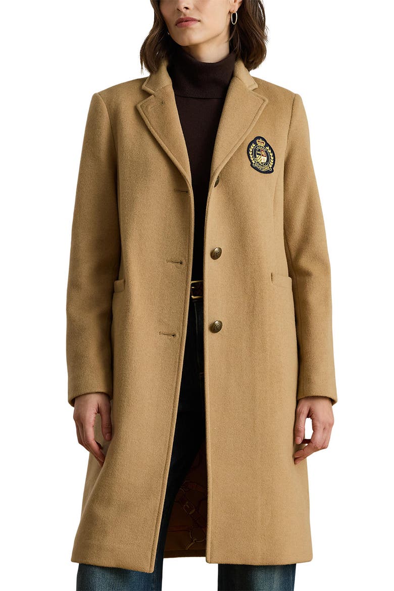 Ralph Lauren Logo Patch Wool Blend Jacket
