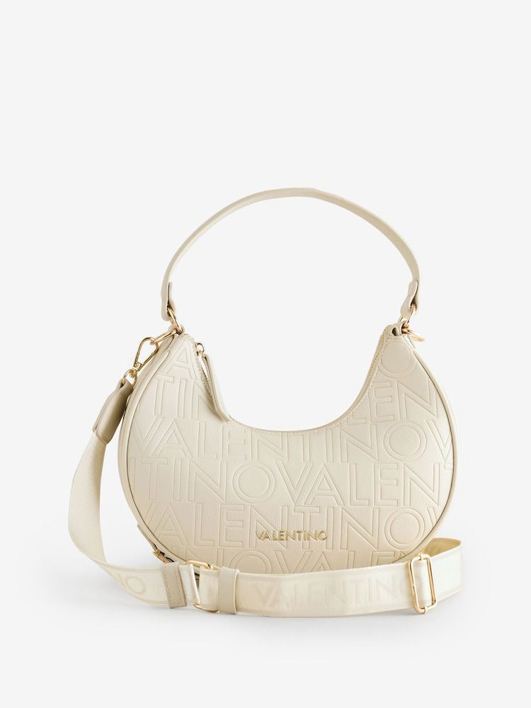 VALENTINO Shelby Hobo Bag in Beig & Gold