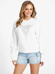 Guess Women’s Trina Triangle Logo Sweatshirt