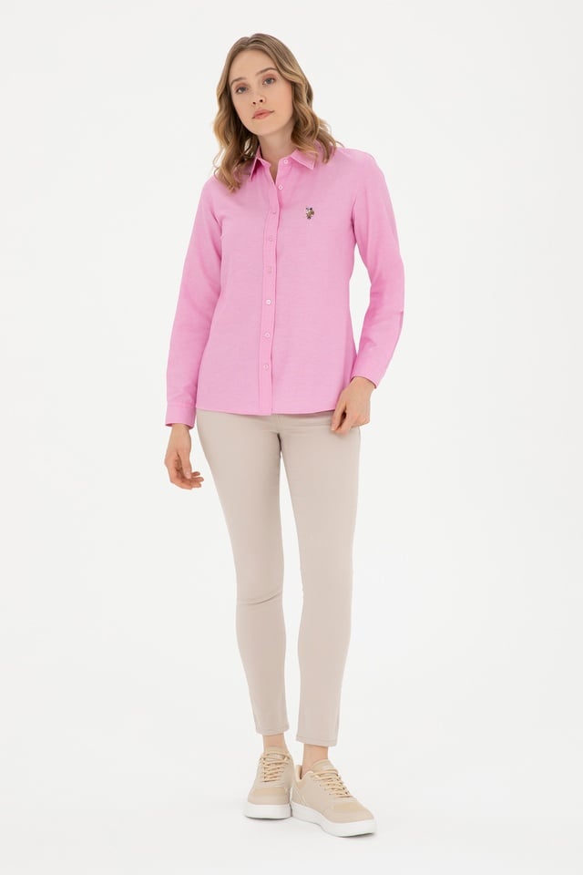 CLASSIC FIT COTTON OXFORD SHIRT - Button-down blouse - wicket yellow