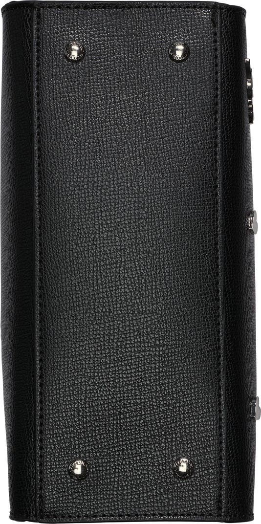 Karl Lagerfeld Paris Maybelle satchel with pins in a faux leather