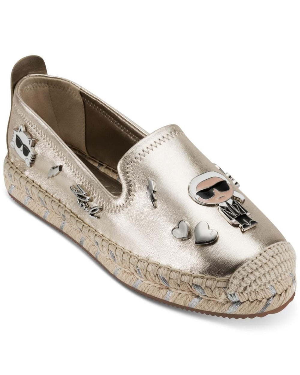 Karl Lagerfeld Embellished Espadrille Flat Size 37.5 / 7 US