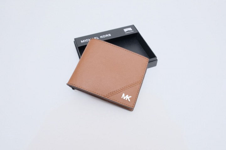 New Michael Kors Jet Set Mens LUGGAGE Wallet Slim Billfold
