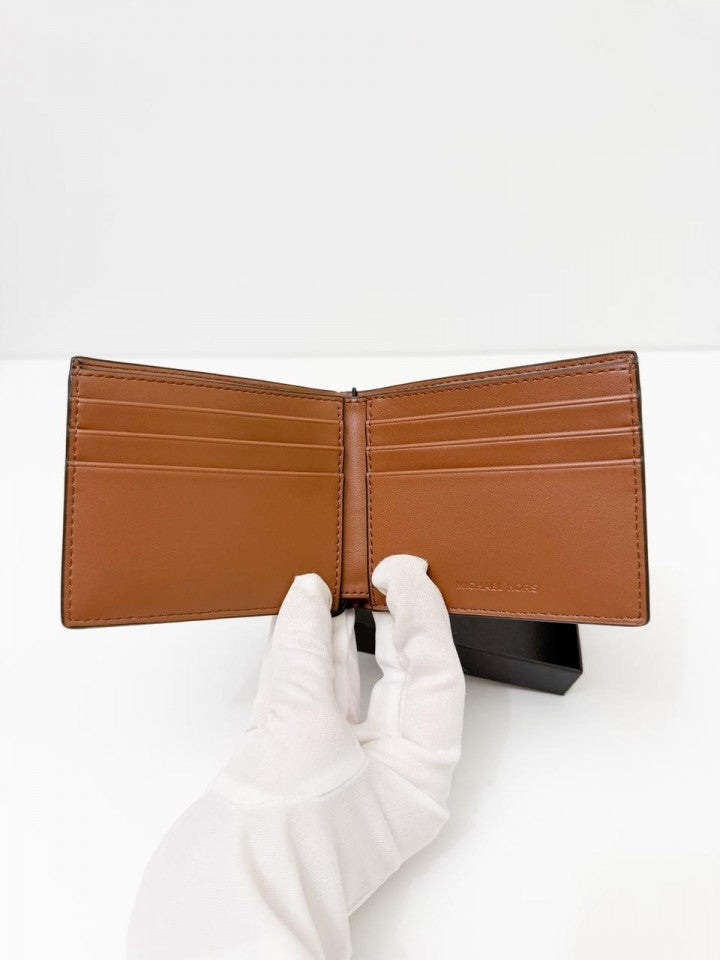 New Michael Kors Jet Set Mens LUGGAGE Wallet Slim Billfold