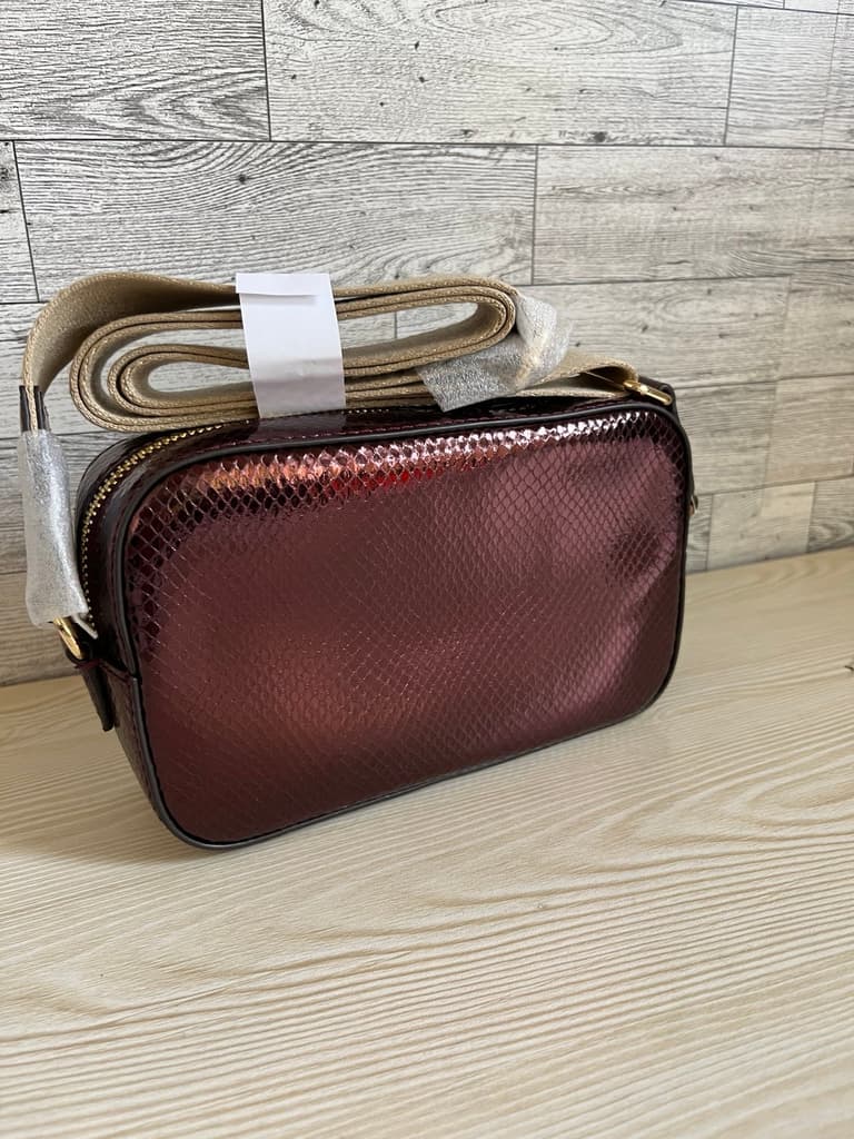 Michael Kors Maisie 2-in-1 camera crossbody bag in a metallic purple