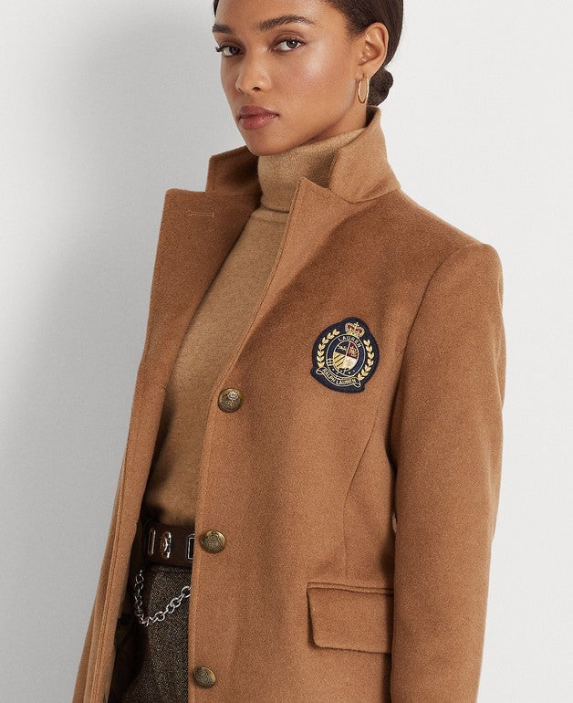 Ralph Lauren Logo Patch Wool Blend Jacket
