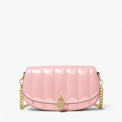 MICHAEL KORS Mila Small Patent Convertible Crossbody Bag In Powder Blush 35T5GIMC5A