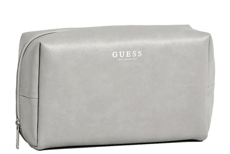 New GUESS Men's Grey Logo Travel Kit Toiletry Case Bag