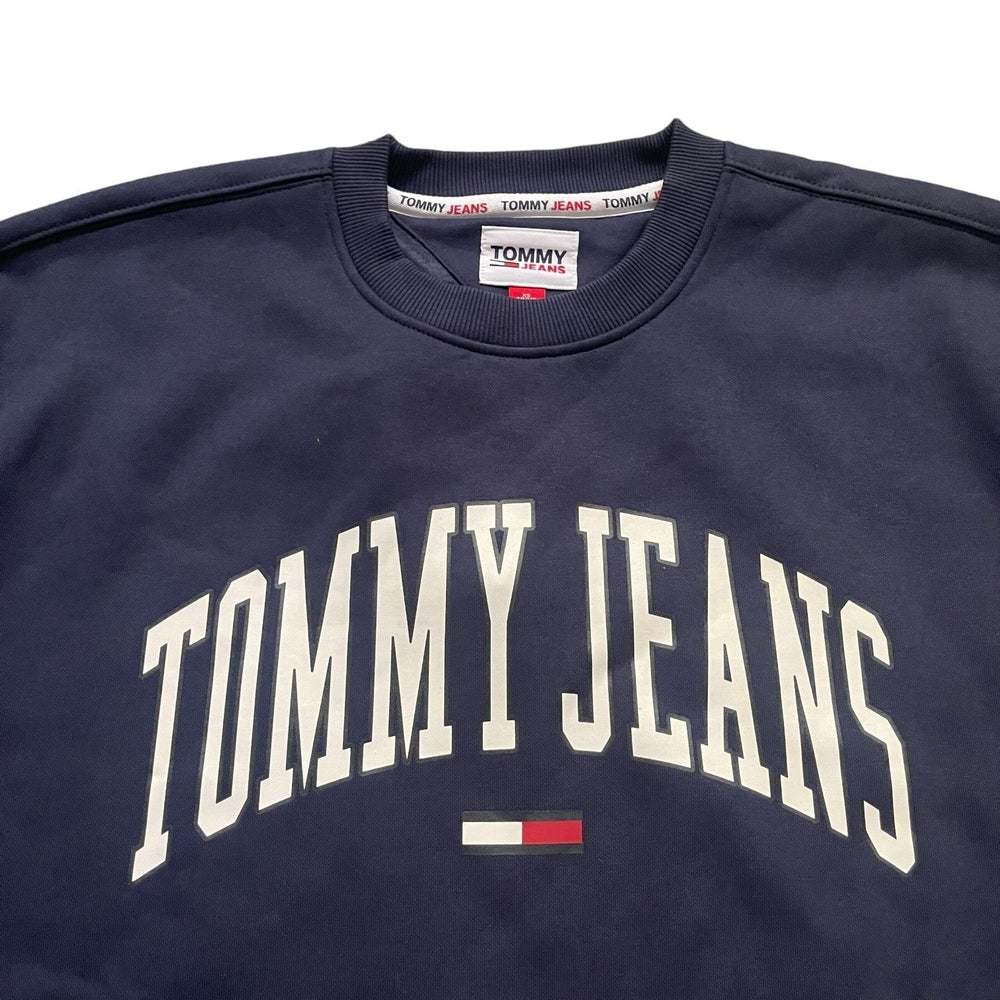 Tommy Jeans Oversized Pullover Fleece Long Sleeve Crewneck Logo Sweatshirt