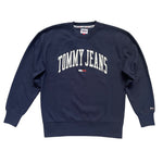 Tommy Jeans Oversized Pullover Fleece Long Sleeve Crewneck Logo Sweatshirt