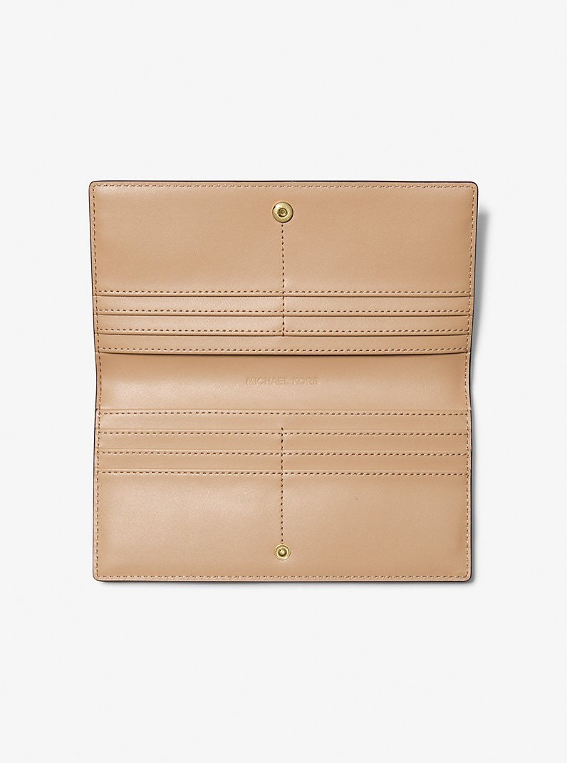 Michael Kors Carson Large Snap Wallet Pale Gold MK Signature