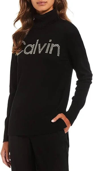 Womens Turtleneck Logo Sweater