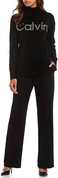 Womens Turtleneck Logo Sweater