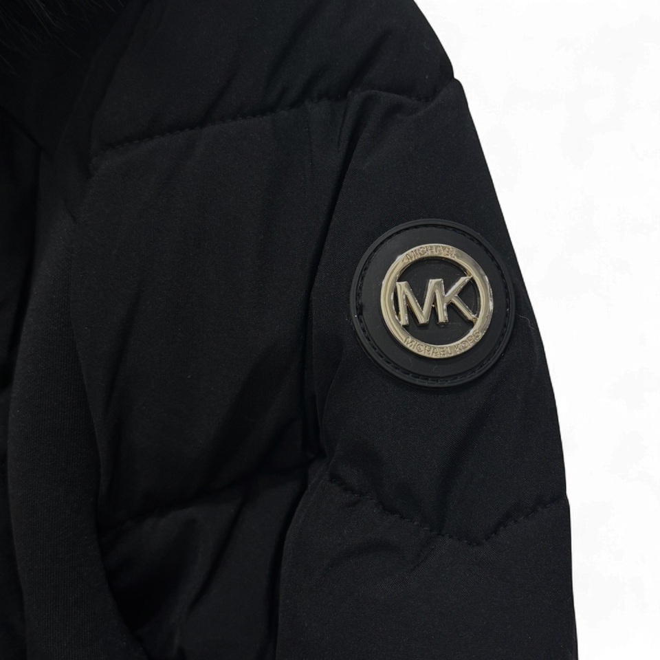 Michael Kors Women's Faux Fur Hooded Belted Coat