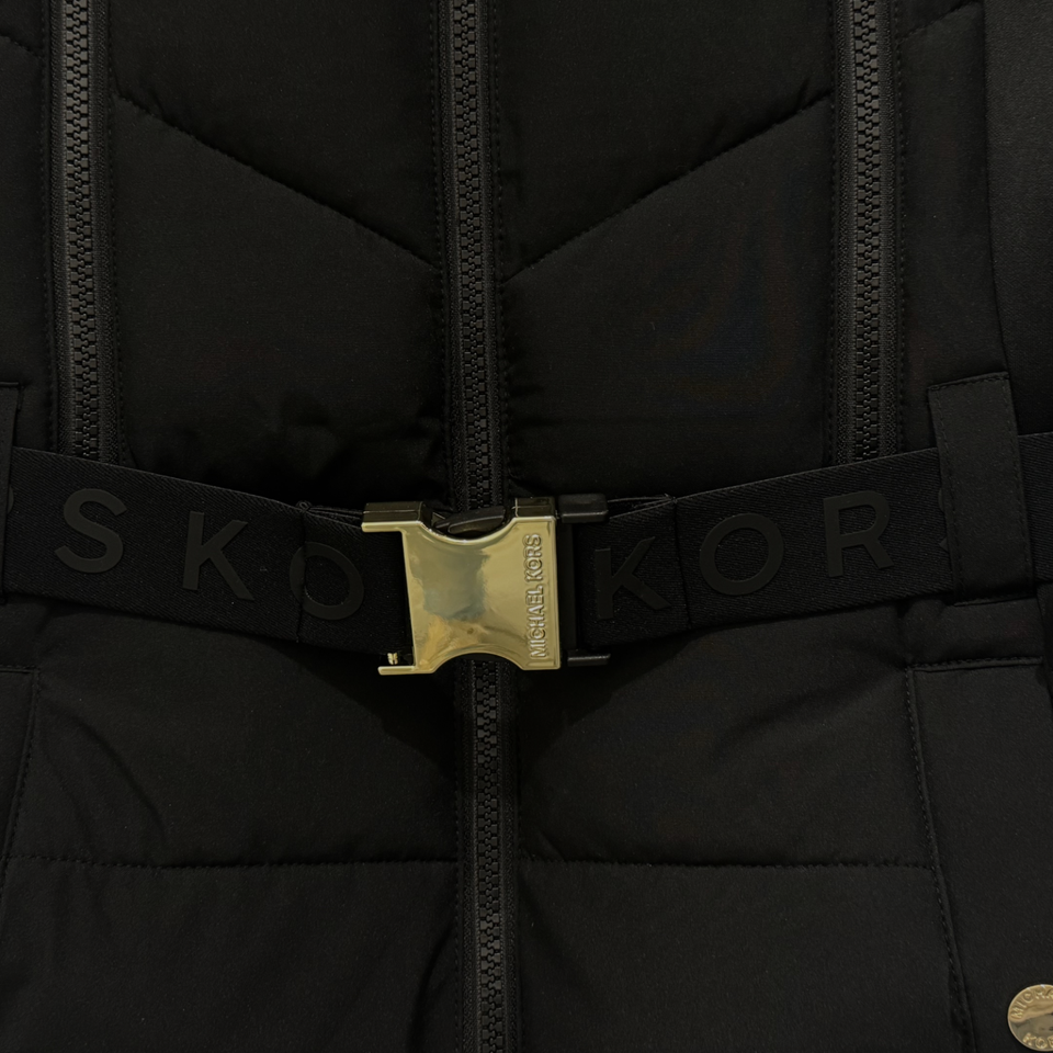 Michael Kors Women's Faux Fur Hooded Belted Coat